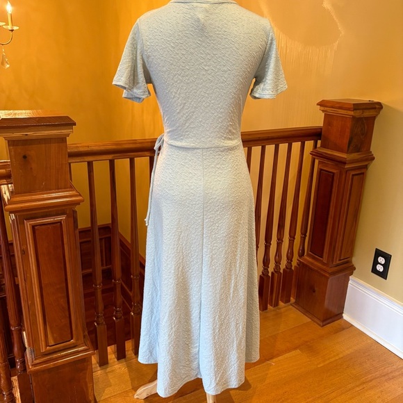 Asymmetrical Wrap Feminine Mint Dress Sz S - Picture 6 of 9